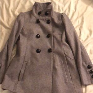 Size large grey pea coat